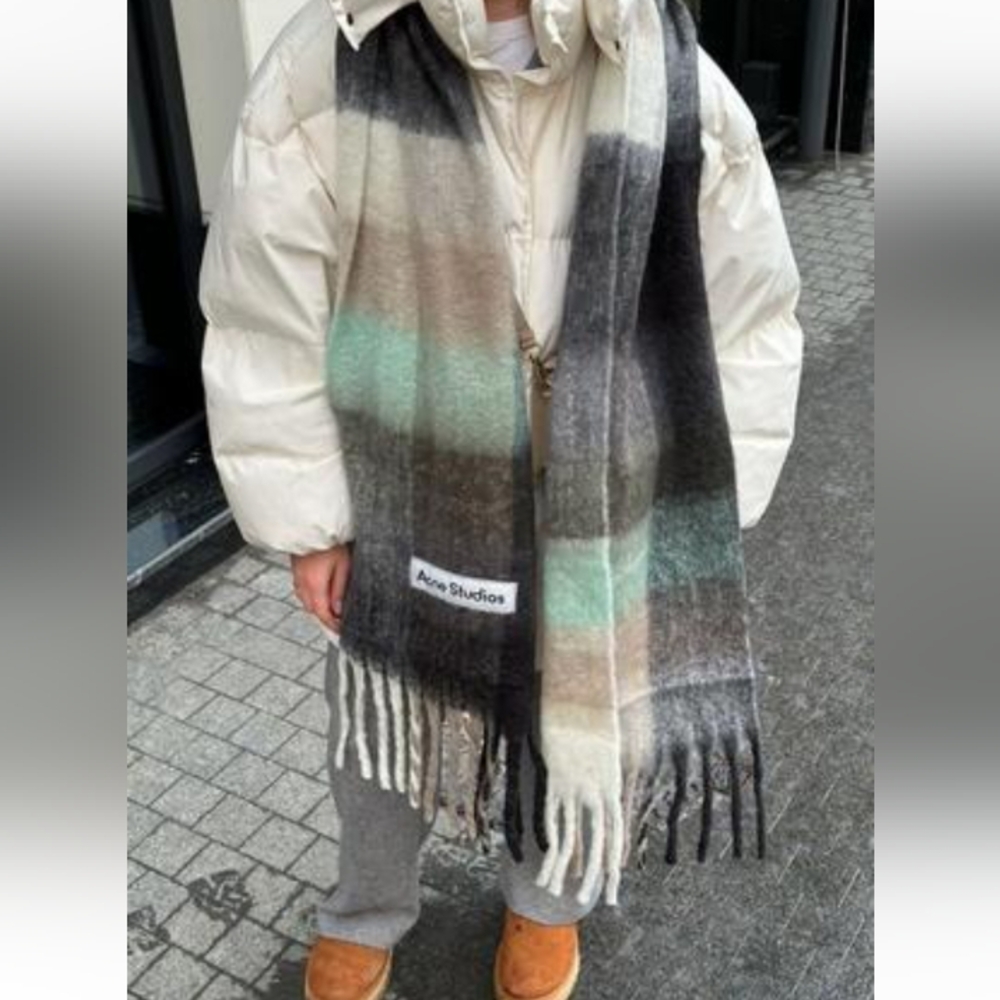 Acne Multicolor Wool Scarf